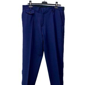 Dries Van Noten Men's Dark Blue Piped Trousers